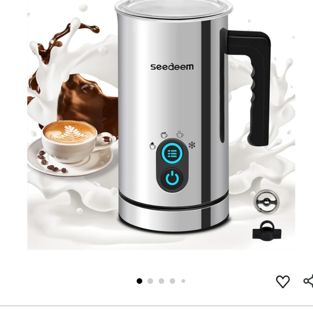 Seedeem Silver Electric Milk Frother